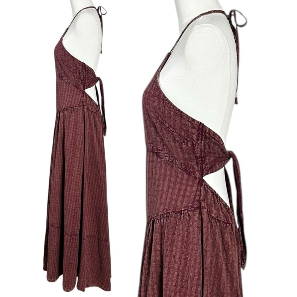 Free People Bohemian Western Mind Over Matter Midi Maxi Dress Burnt Henna Small - Picture 7 of 11